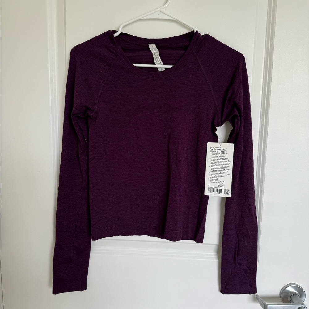 lululemon athletica Dark Purple Long Sleeve Tee